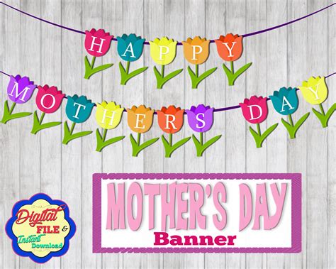 Happy Mothers Day Printable Banner